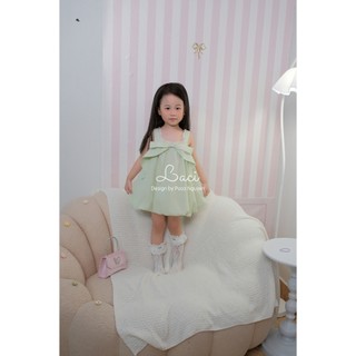 Váy Bí Xanh Dễ Thương Bé Gái Laci Kids