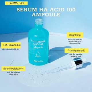 Serum HA Farmstay – Cấp Nước Căng Da Khóa Ẩm Hyaluronic Acid Serum 100ml