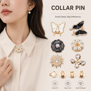 Nút áo trang trí không cần khâu, nút áo kim cương ngọc trai, nhiều mẫu, dễ sử dụng