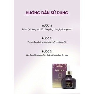 Tinh Chất Tế Bào Gốc Nho Farmstay – Dưỡng Ẩm Trắng Da Phục Hồi Ampoule 30ml
