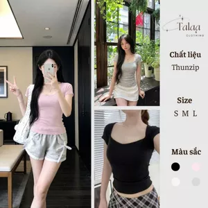 Áo Thun Nữ Cổ U Co Giãn 4 Chiều Basic Talaa Clothing AT004