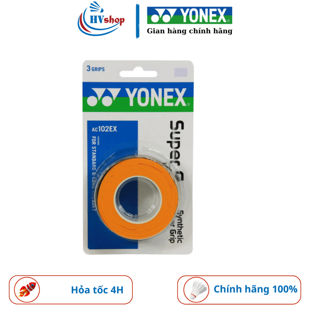 Quấn cán cầu lông Yonex AC102EX 3in1 chính hãng, siêu bám tay, thấm hút mồ hôi tốt - HVShop
