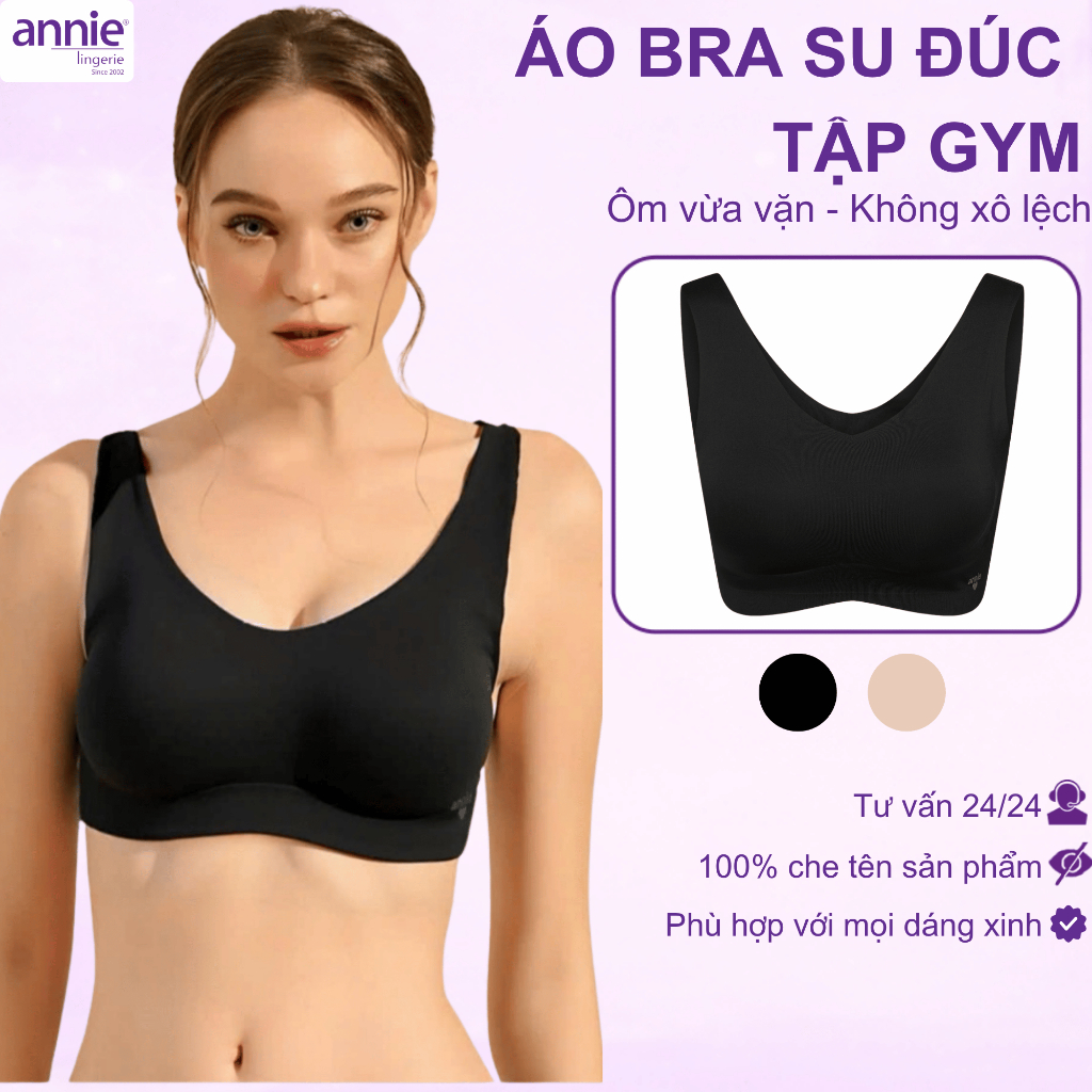 Áo bra đúc su tập gym annie lingerie Bra8551 có mút nâng ngực, đệm mềm mịn, co giãn thoải mái