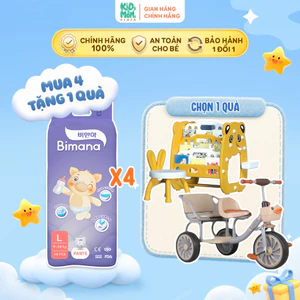COMBO 4 bịch tã/bỉm quần/dán Bimana Hàn Quốc thấm tốt, mỏng thoáng đủ size