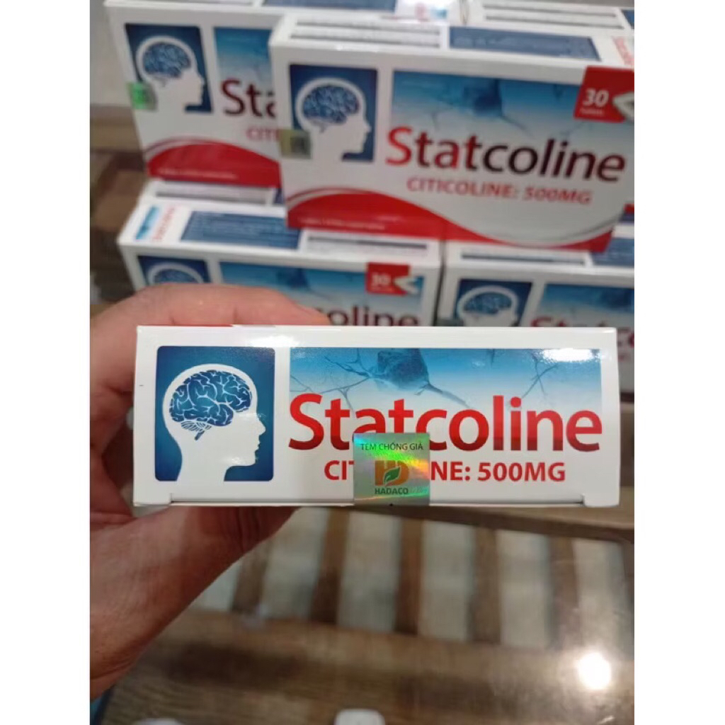 Bổ Não Statcoline Citicoline 500mg Giúp Hoạt Huyết Dưỡng Não, Phục Hồi Sau Tai Biến Do Tắc Mạch - Mỹ Phẩm Cao Cường