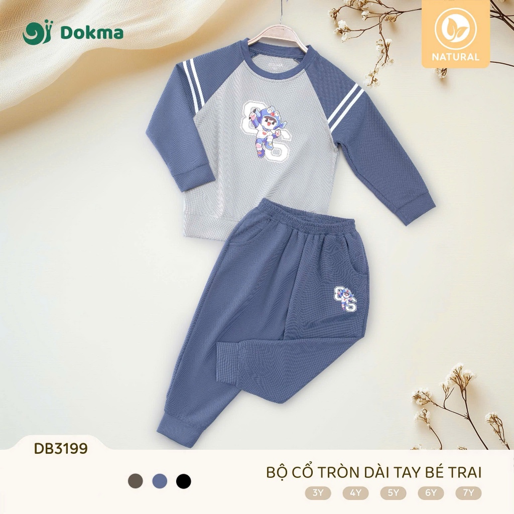 (13-25kg) Bộ Dài Tay Bé Trai Dokma DB3199 DB3311 DB3284 DB3312 DB3204