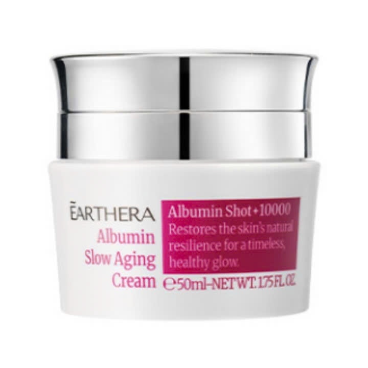 Q25_(KÈM QUÀ) Kem dưỡng Hỗ Trợ Lão Hoá Earthera Albumin Slow Aging Cream 50ml