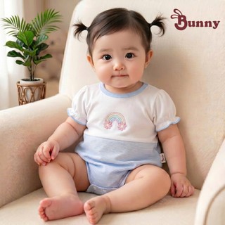 Body phối màu Bunny chất thun Modal mềm mịn mát cho bé gái 4-10kg