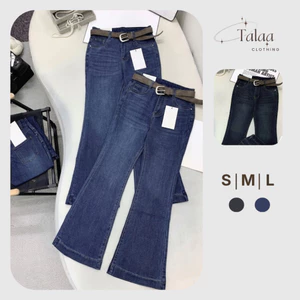 Quần Jean Nữ Ống Loe Cạp Cao Tôn Dáng Talaa Clothing TL003