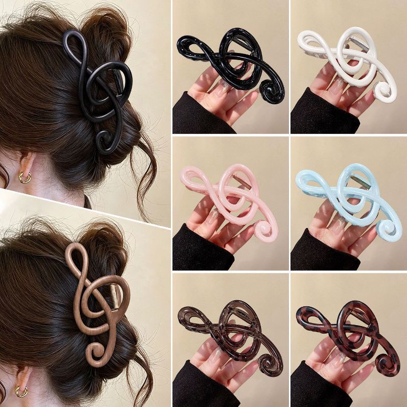 Kẹp Tóc Hình Nốt Nhạc, Kẹp Giữ Tóc độc đáo, 6 Màu, Phong Cách Nghệ Thuật