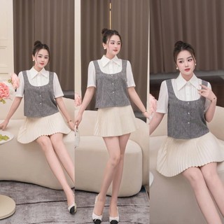 Áo sơ mi đũi sợi phối cổ , hàng thiết kế cao cấp