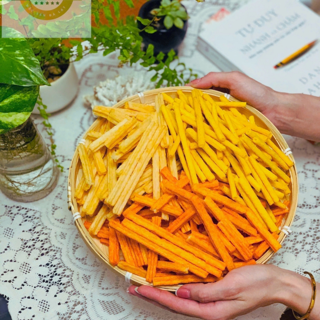 SNACK KHOAI TÂY QUE PHÔ MAI AMAI - DẠNG ỐNG VÀNG HÀNG LOẠI 1, GIÒN TAN RÔM RỐP, BÉO NGẬY ĐẬM VỊ