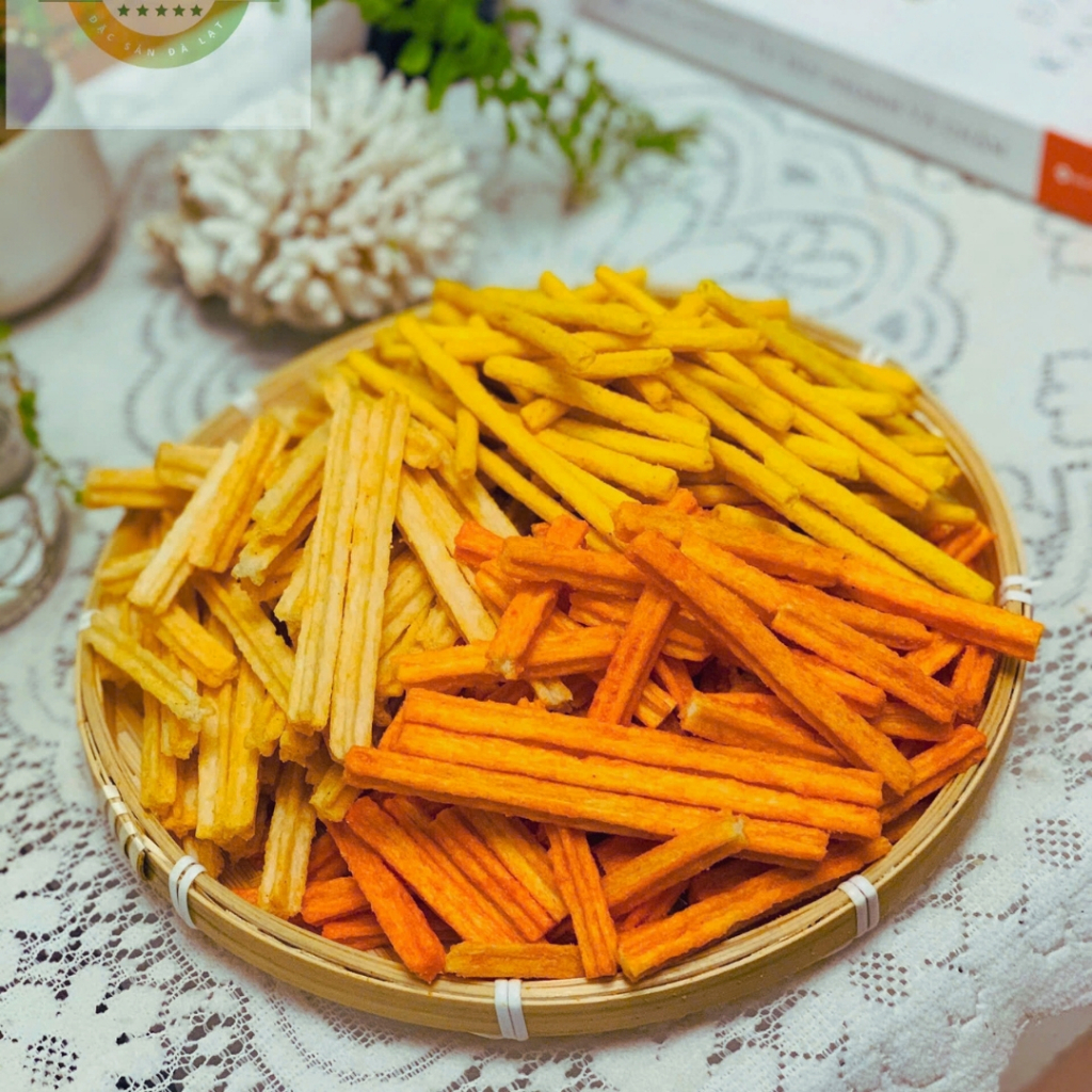SNACK KHOAI TÂY QUE PHÔ MAI AMAI - DẠNG ỐNG VÀNG HÀNG LOẠI 1, GIÒN TAN RÔM RỐP, BÉO NGẬY ĐẬM VỊ