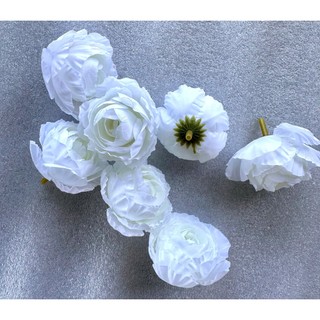 Combo 30/50 Đầu Bông Trà Mao Lương(Trà Nhí)Giả, 6cm Nhiều Màu Làm Đồ Thủ Công DIY Trang Trí Nón Cử Nhân Tốt Nghiệp