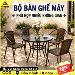 Ghế tựa lưng mây ghế thư giãn Có Tay Vịn Chống Nước Chống Nắng Dùng Trọng ngoài trời ghế ăn quán trà