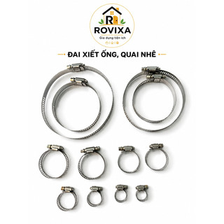 Đai Xiết Inox Cổ Dê Siết Ống Nước(20 cái) – Quai Nhê Inox  Chống Gỉ Đủ Size