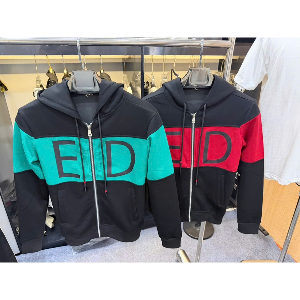 Áo Khoác Nỉ EDED Phối Màu Trước Ngực Sắc Nét Chất Vải Nỉ Dày Dặn Cao Cấp