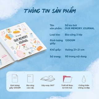 [ TẶNG BỘ STICKER ĐỘC QUYỀN ] Sổ Lưu Bút “OUR MEMORY JOURNAL”, Sổ Tay Lưu Giữ Kỉ Niệm Tuổi Học Trò Cùng Bạn Bè