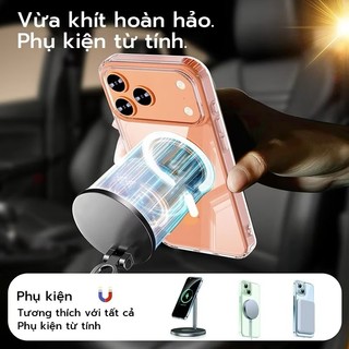 Ốp trong suốt iPhone cao cấp silicon hỗ trợ sạc không dây chống sốc dành cho iP 17/16/15/14/13/12/11/promax/plus ( MS )