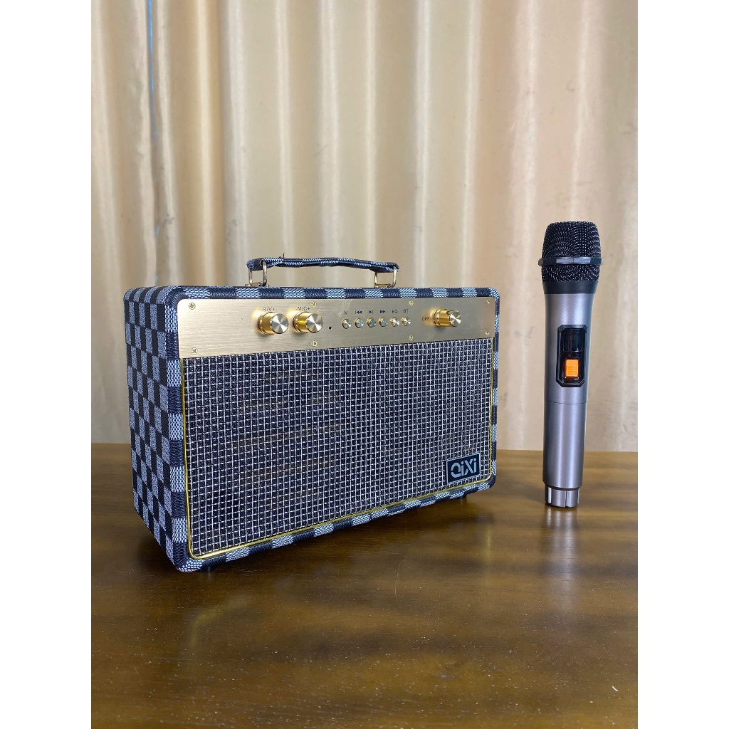 Loa Bluetooth Có Sẵn 1 Micro Không Dây Hát Karaoke Nghe Nhạc Bass Cực Đỉnh Đời Mới 2026