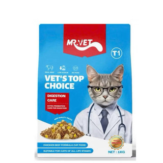 [Túi 1kg] Hạt Mr.Vet cho mèo trưởng thành - nhiều vị