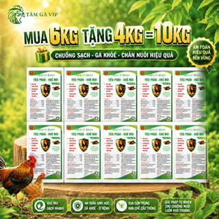 Combo mua 2 tặng 1 (Tổng 3kg) - Men rắc chuồng tiêu phân, khử mùi giúp vệ sinh chuồng trại, giảm mùi