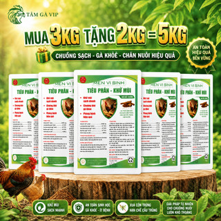 Combo mua 2 tặng 1 (Tổng 3kg) - Men rắc chuồng tiêu phân, khử mùi giúp vệ sinh chuồng trại, giảm mùi