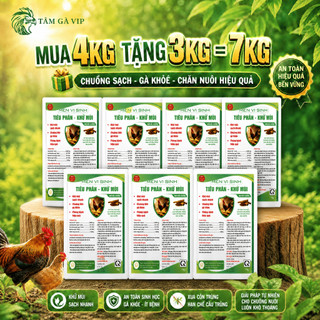 Combo mua 2 tặng 1 (Tổng 3kg) - Men rắc chuồng tiêu phân, khử mùi giúp vệ sinh chuồng trại, giảm mùi