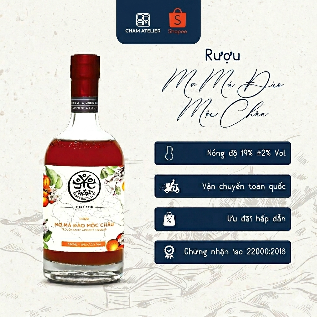 Mơ Má Đào Mầm Distillery 100ml/530ml - Hoa Quả Trái Cây Lên Men Ngọt Êm - Chạm Atelier