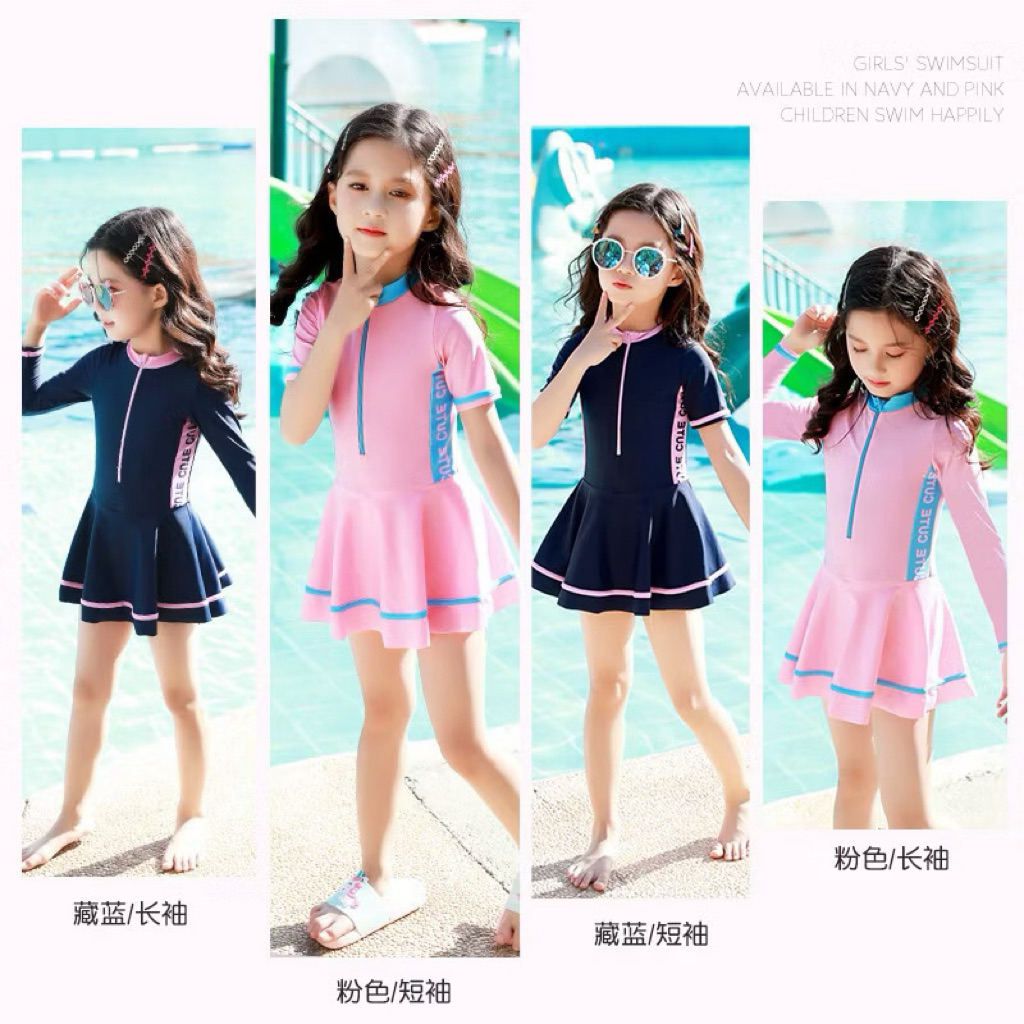 Đồ bơi bé gái liền thân Tukibaby size 10-55kg chất xịn, bikini cho bé gái liền thân có quần bảo hộ, đồ bơi cho bé gái