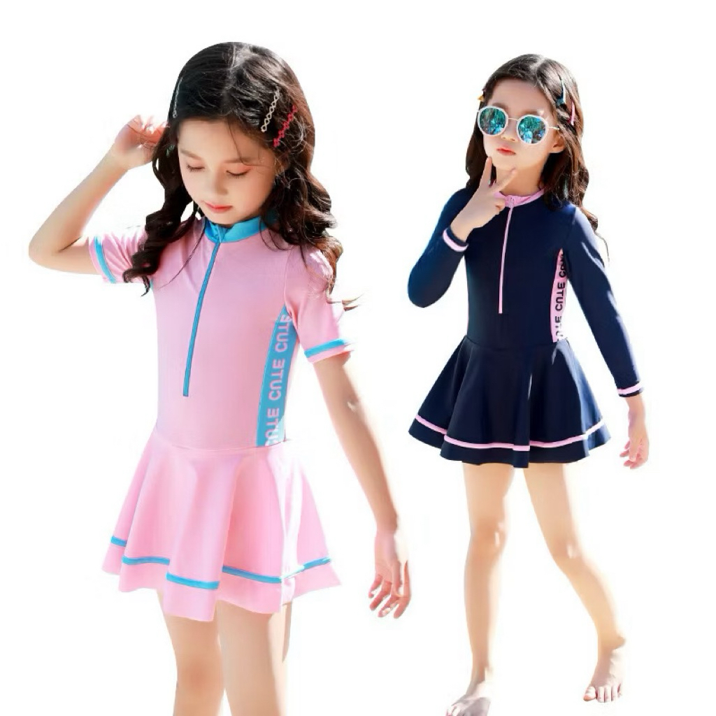 Đồ bơi bé gái liền thân Tukibaby size 10-55kg chất xịn, bikini cho bé gái liền thân có quần bảo hộ, đồ bơi cho bé gái