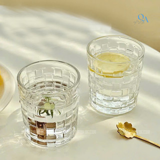 SET 6 Ly Thủy Tinh Họa Tiết CARO DẬP NỔI Chịu Nhiệt | Cốc Uống Nước, Cà Phê Phong Cách Hiện Đại