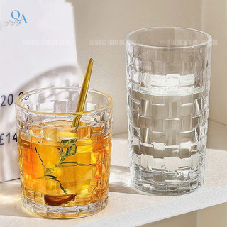SET 6 Ly Thủy Tinh Họa Tiết CARO DẬP NỔI Chịu Nhiệt | Cốc Uống Nước, Cà Phê Phong Cách Hiện Đại