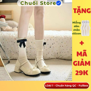Giày lolita nữ da PU tổng hợp dệt vải đế cao su êm ái mềm mại thoải mái êm chân