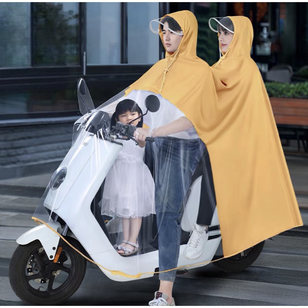 Áo Mưa Chuyên Dụng Đi Xe Máy Có Kính Chắn Nước Trong Suốt Cao Cấp, Áo Choàng Đi Mưa Tà Trước Trong Suốt Che Đèn Gương