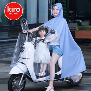 Áo Mưa Chuyên Dụng Đi Xe Máy Có Kính Chắn Nước Trong Suốt Cao Cấp, Áo Choàng Đi Mưa Tà Trước Trong Suốt Che Đèn Gương