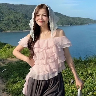 [ BST HÈ 2026 - CHIOCO ] Áo Babydoll Kiểu Nữ Dáng Trễ Hở Vai Bèo Nhún Xếp Tầng Điệu Đà Mùa Hè Kimee - KA877