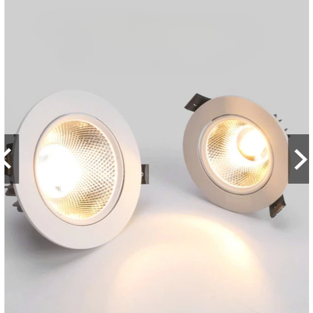 Đèn Led Âm Trần Chống Chói Spotlight 7w xoay góc Chip COB Khoét lỗ D75mm trang trí phòng khách phòng ngủ hành lang