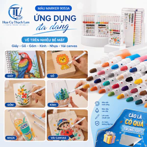 Combo 12-120 Acrylic Marker 9053A Đa Năng – Bộ Màu Trang Trí, Decor Quà Tặng