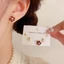 V.I.T Accessories | Set bông tai hoa đỏ đính đá 6 chiếc (1 màu)