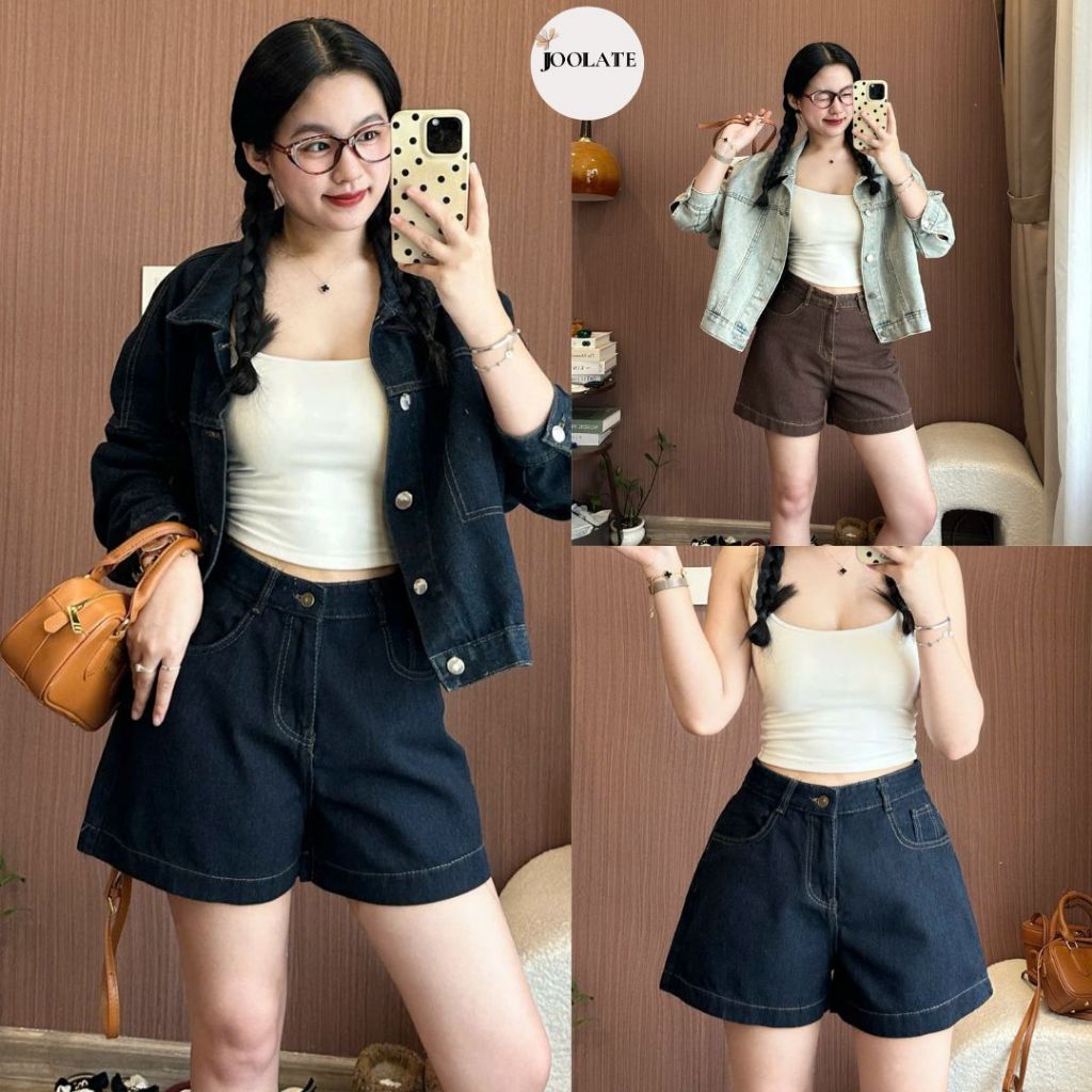 Quần Short  Nữ Joolate Quần short Jean dáng ngắn cá tính cho nữ