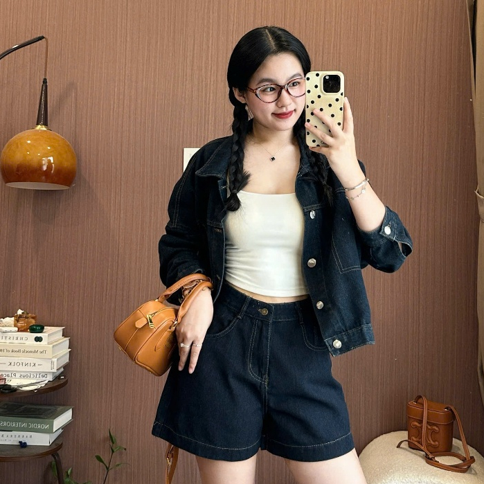 Quần Short  Nữ Joolate Quần short Jean dáng ngắn cá tính cho nữ