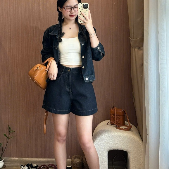 Quần Short  Nữ Joolate Quần short Jean dáng ngắn cá tính cho nữ