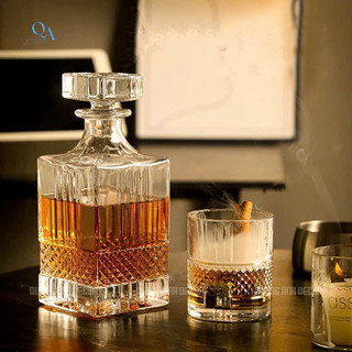 SET 6 Ly Thủy Tinh THÂN KIM CƯƠNG Chuyên Uống WHISKY, ROCK, CHIVAS Cao Cấp Cho Quán Bar, Nhà Hàng