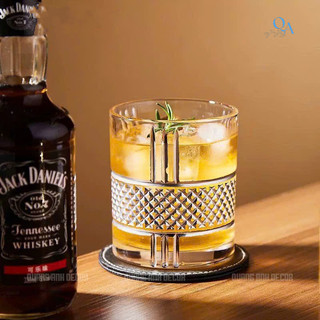 SET 6 Ly Thủy Tinh THÂN KIM CƯƠNG Chuyên Uống WHISKY, ROCK, CHIVAS Cao Cấp Cho Quán Bar, Nhà Hàng