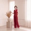 Set Bộ Đồ Nữ Công Sở Đỏ Đô Sang Trọng ZEYRA - Áo Sát Nách Cổ V Dáng Quấn Thắt Eo & Quần Ống Rộng Tôn Dáng [Hàng Chuẩn]
