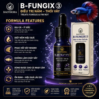 B-FUNGIX 3 – Hỗ Trợ Xử Lý Nấm & Thối Vây Cho Cá Cảnh