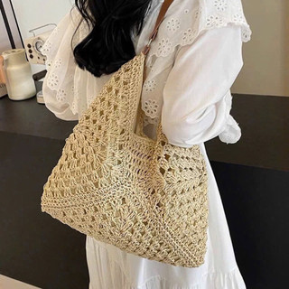 🌿 Túi Cói Đan Vintage Hàn Quốc | Túi Đeo Vai Đi Biển Boho Resort Phối Váy Nàng Thơ Du Lịch Cafe Chụp Hình Hot Style 2026