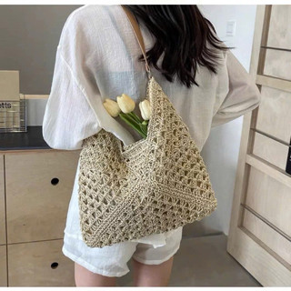 🌿 Túi Cói Đan Vintage Hàn Quốc | Túi Đeo Vai Đi Biển Boho Resort Phối Váy Nàng Thơ Du Lịch Cafe Chụp Hình Hot Style 2026