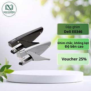Dập ghim Deli E0346 cầm tay – Dập mạnh, bền đẹp, ghim tối đa 30 tờ